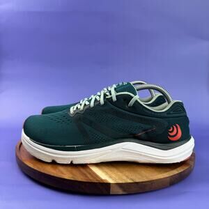WOMENS TOPO MAGNIFLY 4 EMERALD/CORAL SIZE 9.5